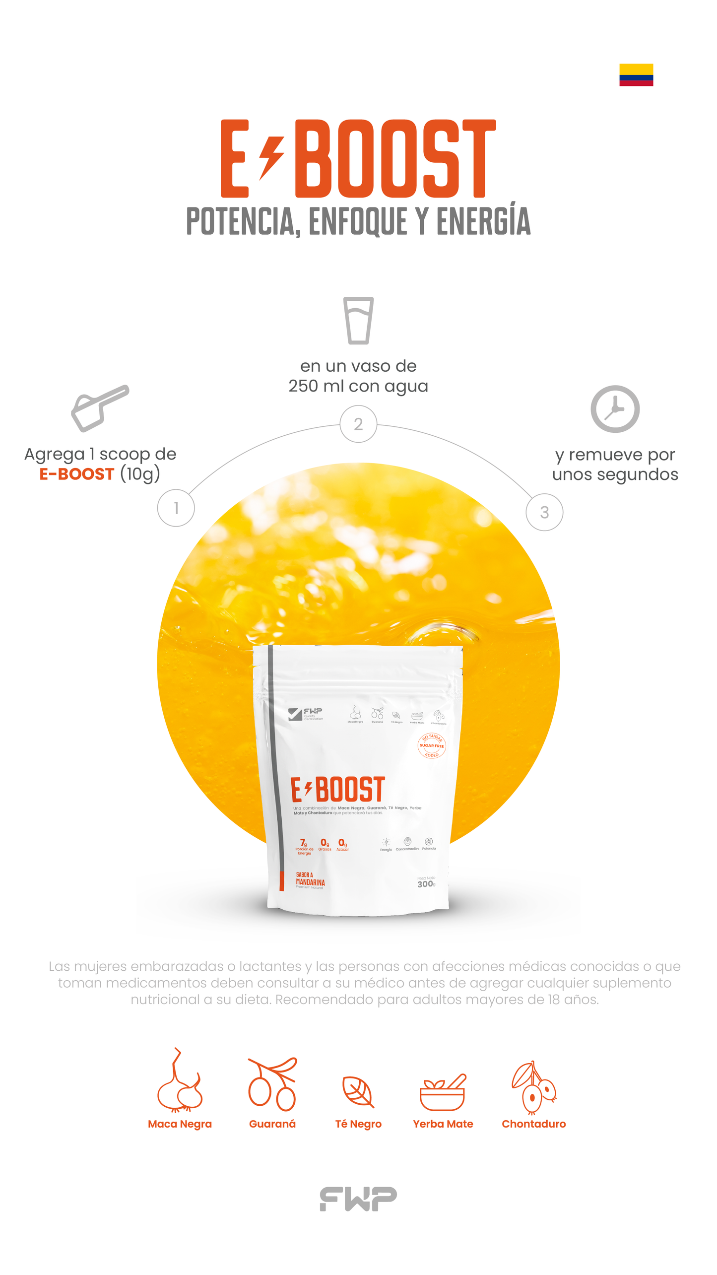 E-BOOST | Energizante Natural para Energía y Concentración