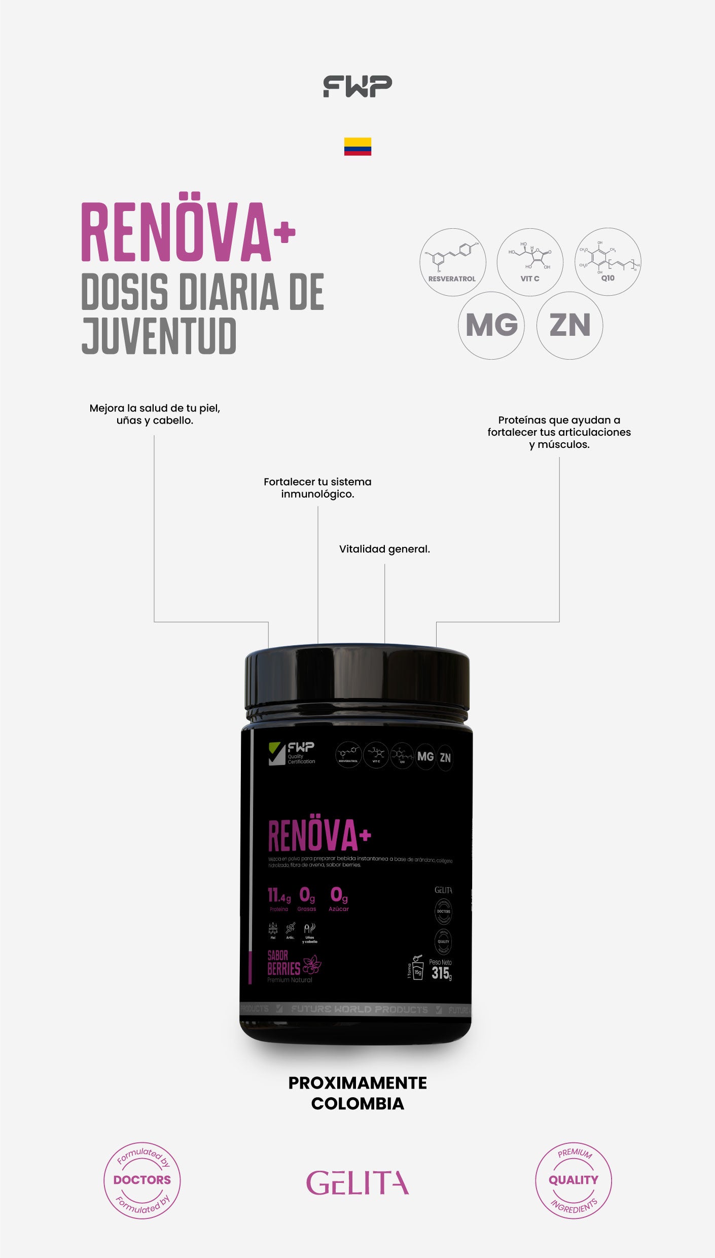 Renova+: Colágeno Doblemente Hidrolizado Premium para Piel y Articulaciones en Chile